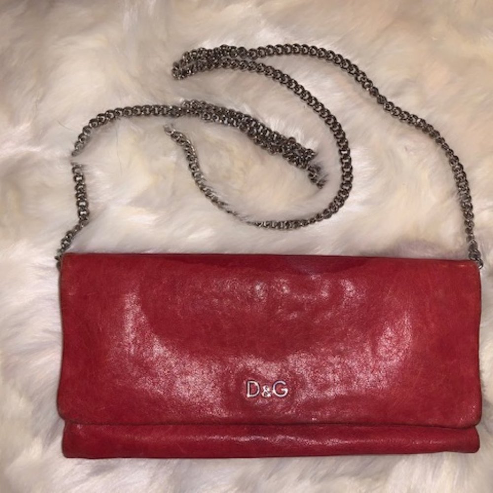 Dolce & Gabbana Pink Leather Clutch/Cross Body